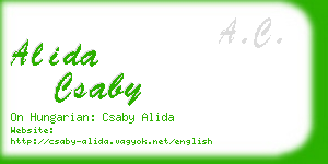 alida csaby business card
